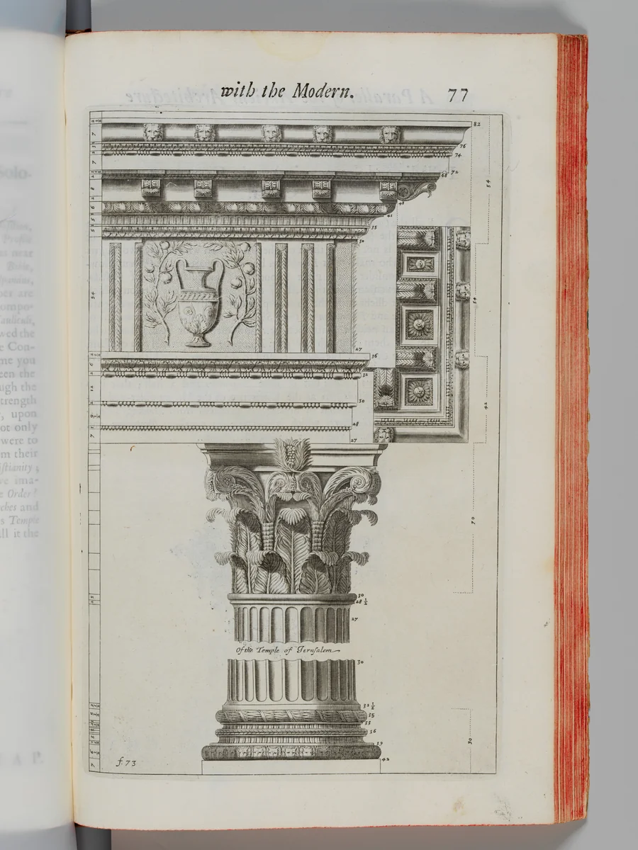 A Parallel of the Ancient Architecture with the Modern with Leon Battista Alberti's Treatise on Statues by Roland Fréart, book, 1733