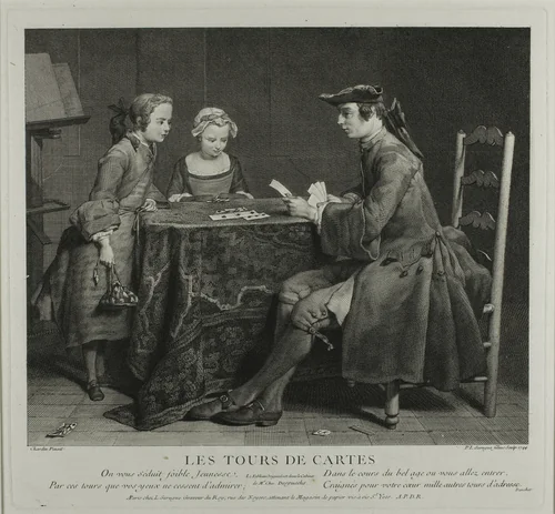 The House of Cards by Louis Surugue, print, 1744