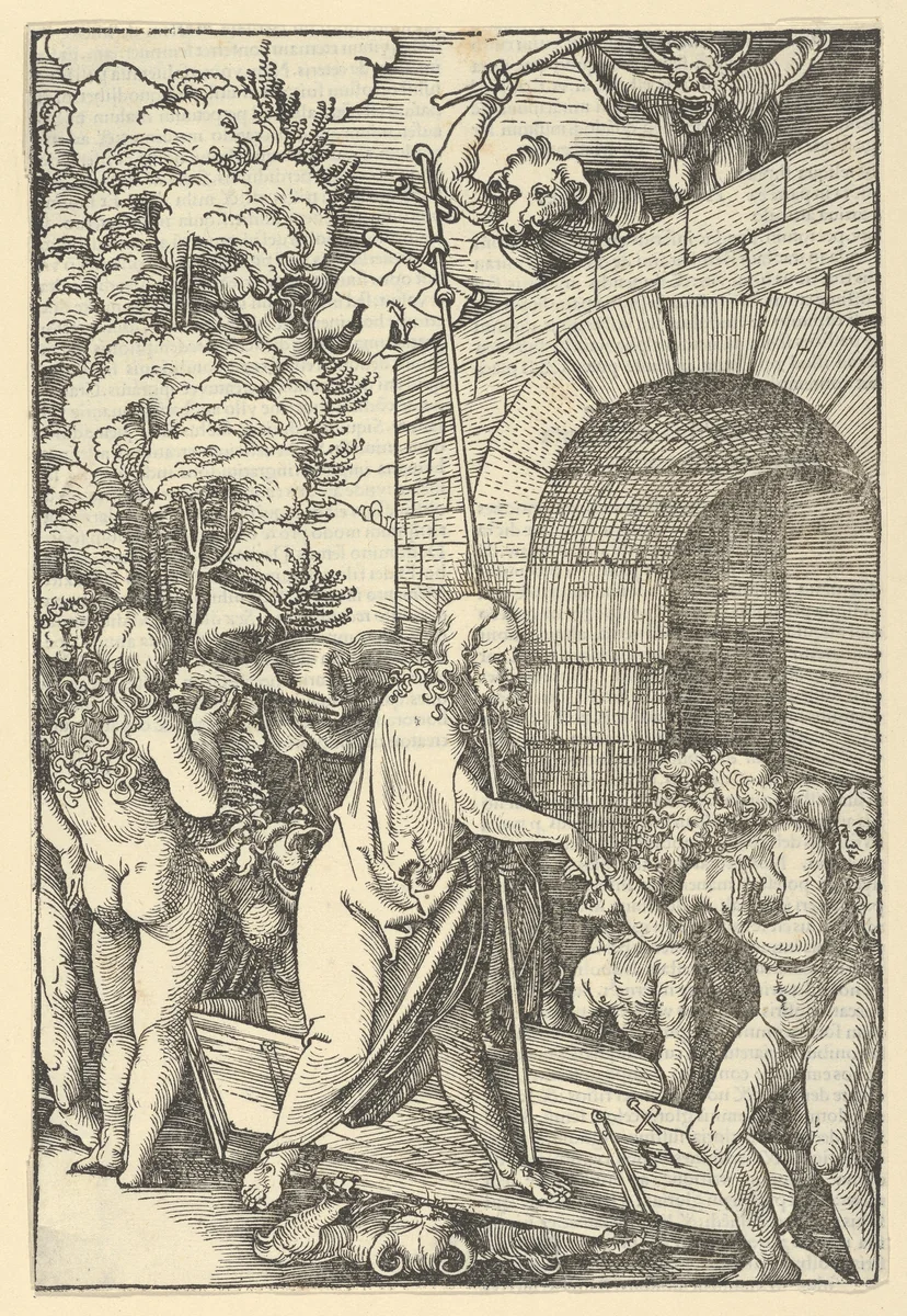 Christ in Limbo, from Speculum passionis domini nostri Ihesu Christi by Hans Schäufelein, print, 1507