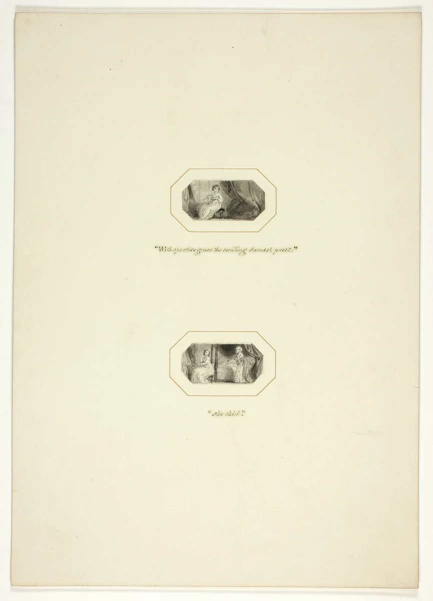 Study for a plate from The Triumphs of Temper, in the 1796 Royal Engagements Pocket Book by Thomas Stothard, drawing, 1790-1800