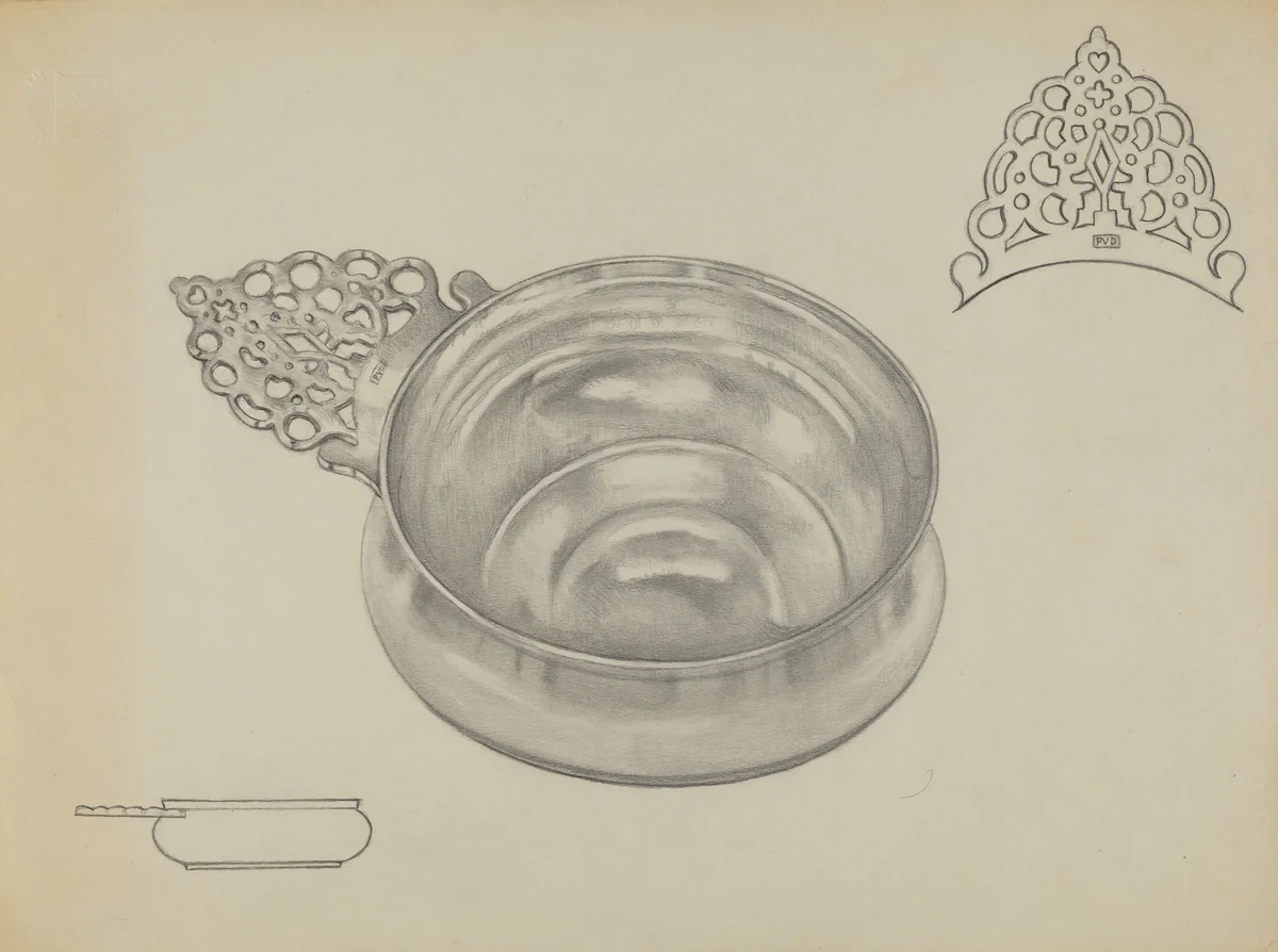 Silver Porringer by Herbert Russin, index of american design, 1936