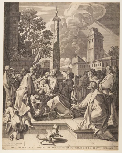 Christ and the Children by Jan Sadeler I, print, 1588
