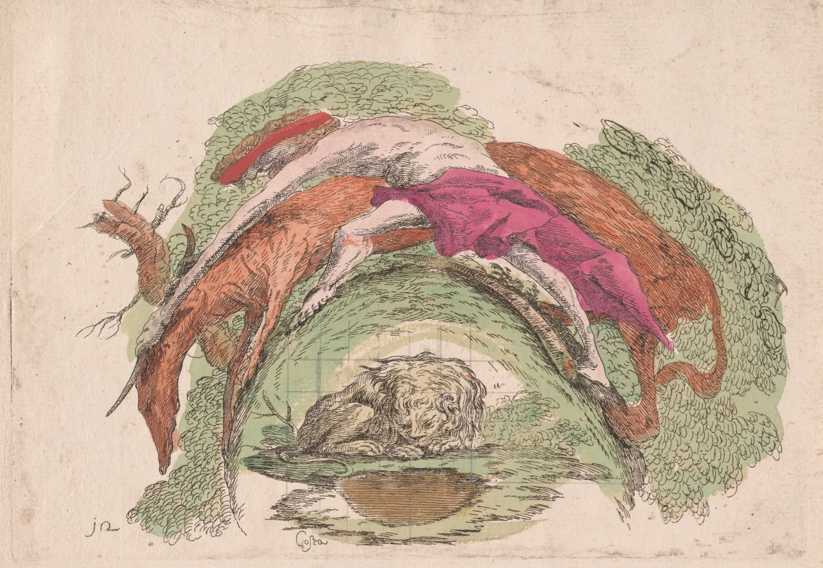 Man Struggling with an Ox by Giovanni Francesco Costa, print, 1742-1752