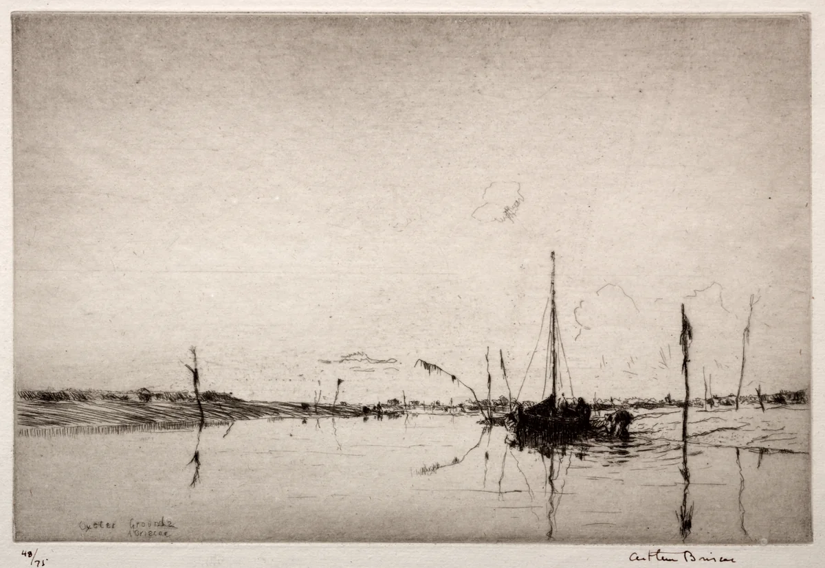 Oyster Grounds by Arthur John Trevor Briscoe, print, 1925