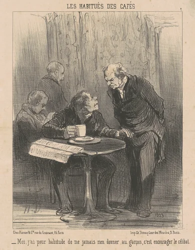 Moi, j'ai habitude de ne ... rien donner by Honoré Daumier, print, 1851