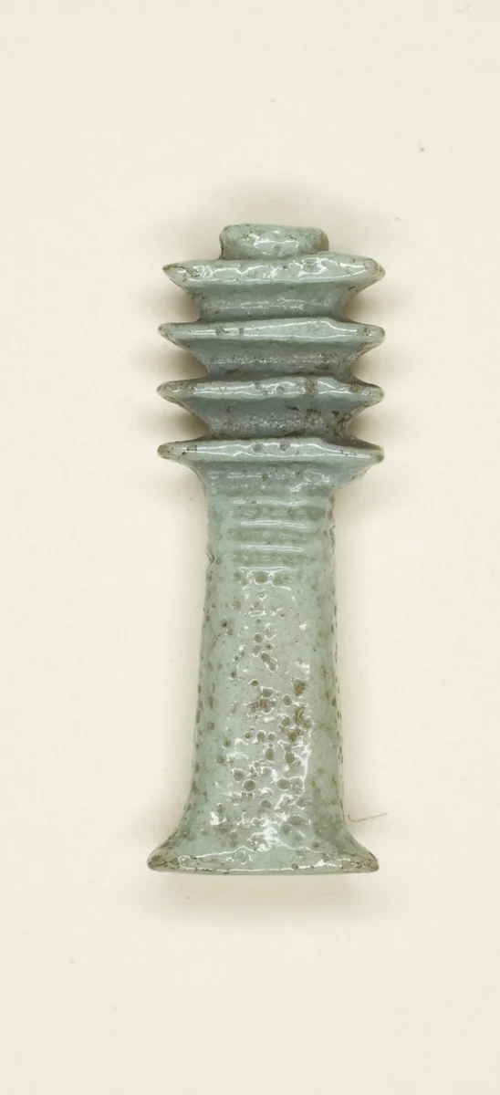 Amulet of a Djed Pillar by Egyptian, metalwork, -1070--525