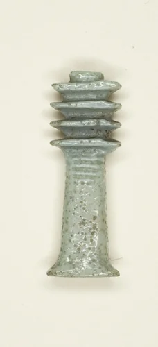 Amulet of a Djed Pillar by Egyptian, metalwork, -1070--525