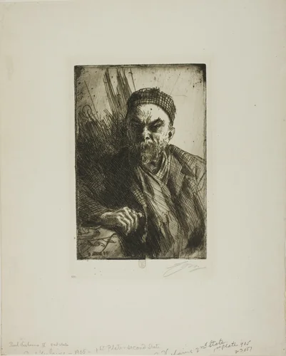 Paul Verlaine II by Anders Zorn, print, 1895