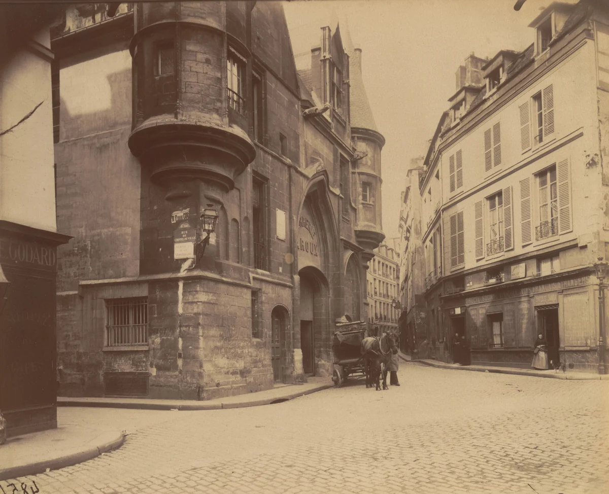 L'Hôtel de Sens et la rue du Figuier by Eugène Atget, photograph, 1903