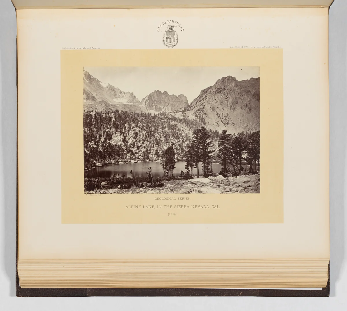 Alpine Lake, In the Sierra Nevada, California by Timothy O'Sullivan, photograph, 1871