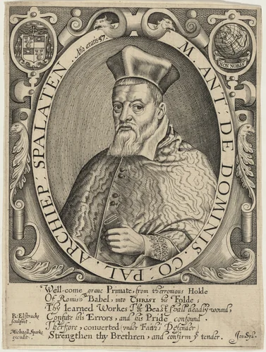 Marc Antonis De Dominis by Renold Elstrack, print, 1571-1625