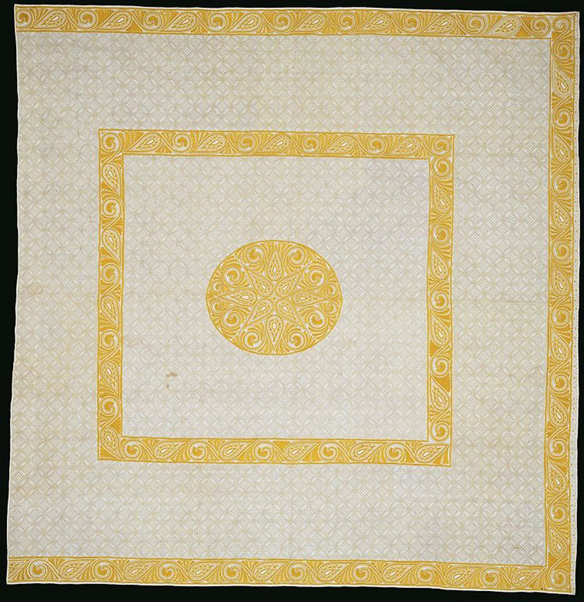 Bedcover by Jane Bolas Vaughan, textile, 1675-1725