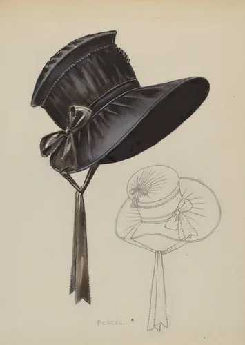 Bonnet by Jean Peszel, index of american design, 1935-1942