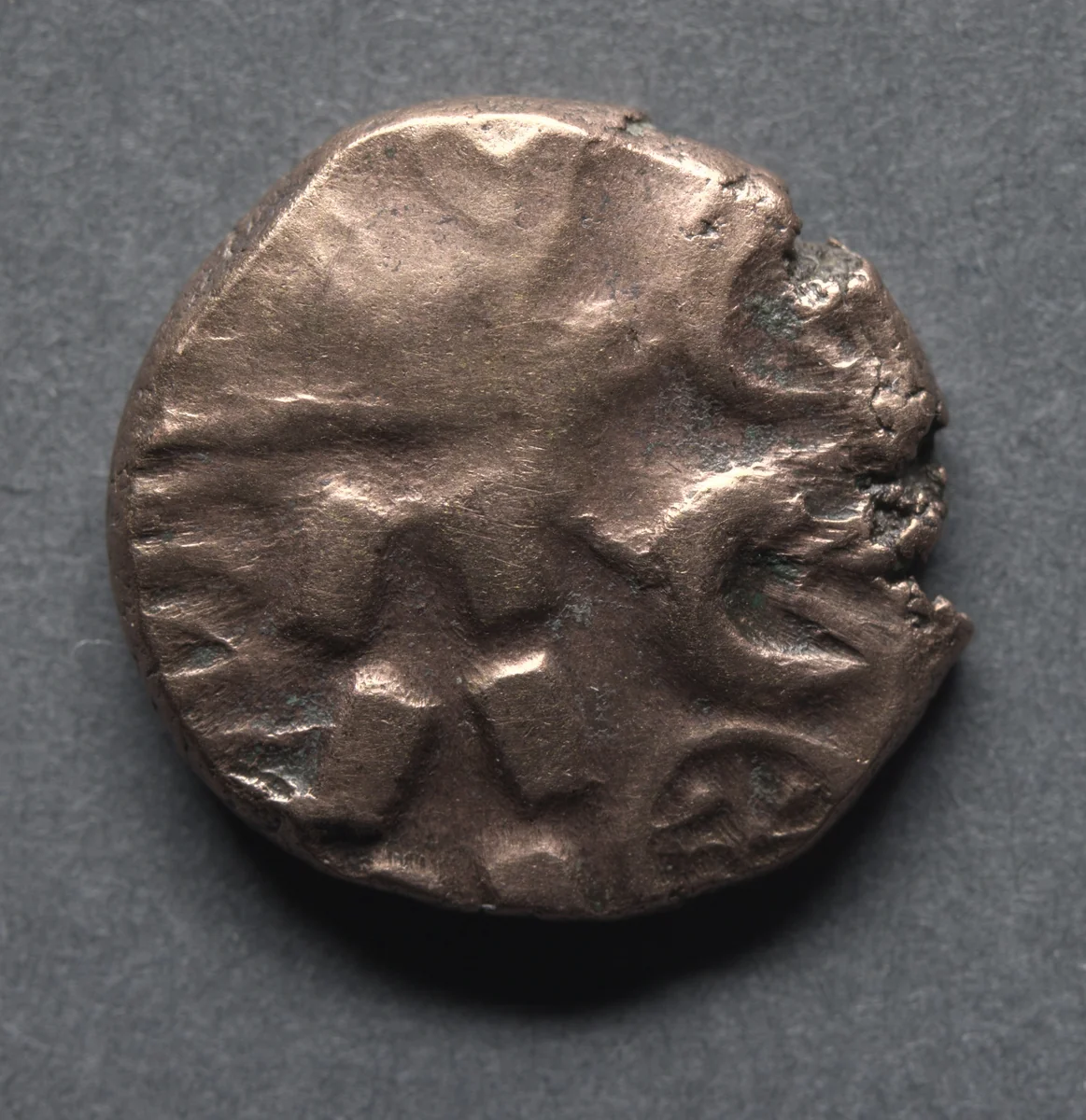 Stater: Wreath, Crescents, and Wheel (obverse) by Unknown, metalwork, -10-30