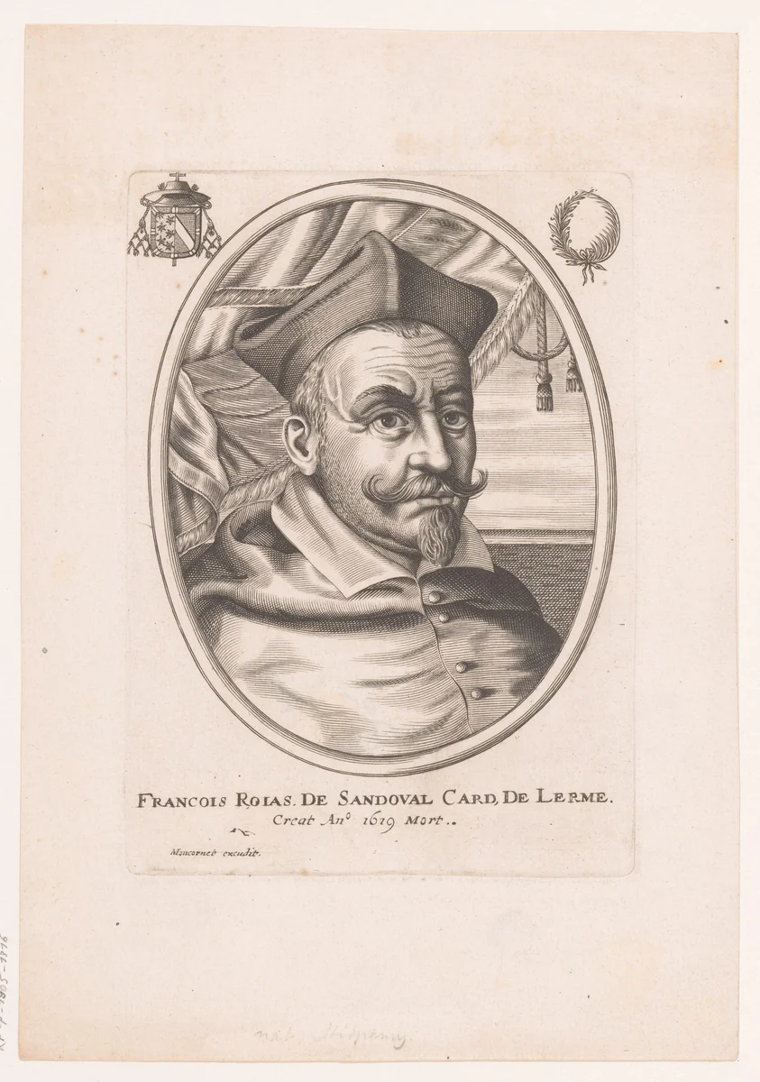 Portret van Francisco de Sandoval y Rojas by anonymous, print, 1619-1668
