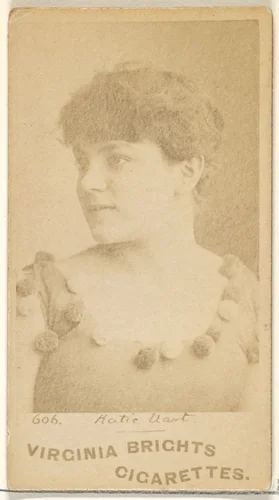 Card 606, Katie Uart, Corsair Co., from the Actors and Actresses series (N45, Type 1) for Virginia Brights Cigarettes by Allen & Ginter, photograph, 1885-1891