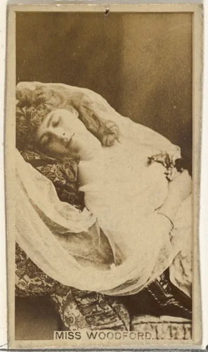 Miss Woodford, from the Actors and Actresses series (N145-8) issued by Duke Sons & Co. to promote Duke Cigarettes by W. Duke, Sons & Co., photograph, 1890-1895