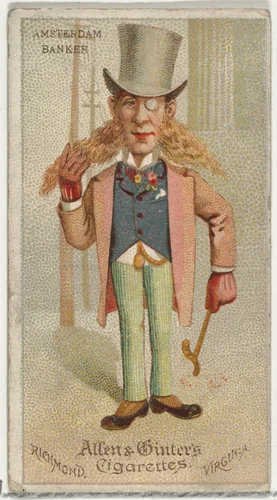 Amsterdam Banker, from World's Dudes series (N31) for Allen & Ginter Cigarettes by Allen & Ginter, print, 1888