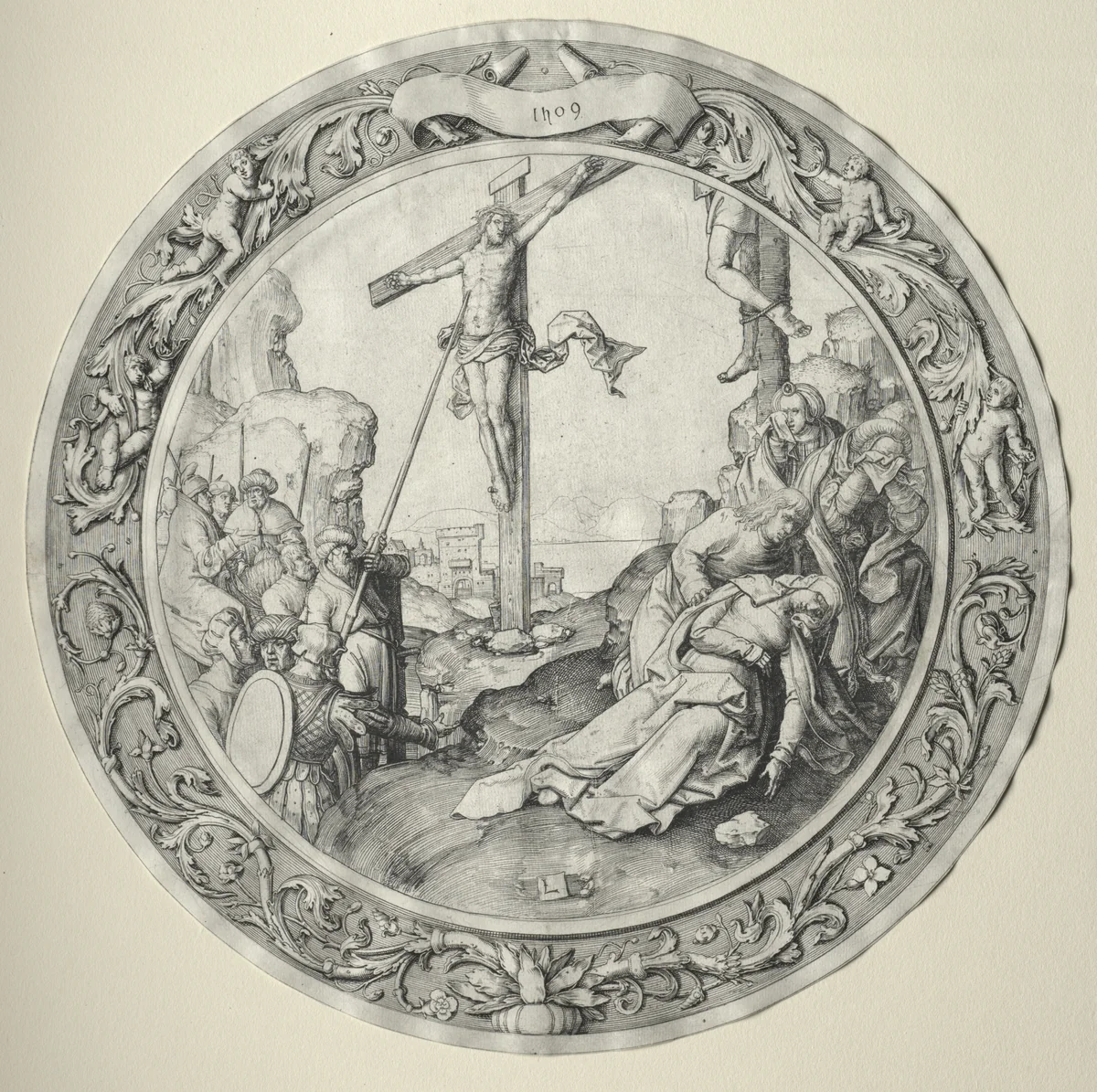 The Round Passion: The Crucifixion by Lucas van Leyden, print, 1509
