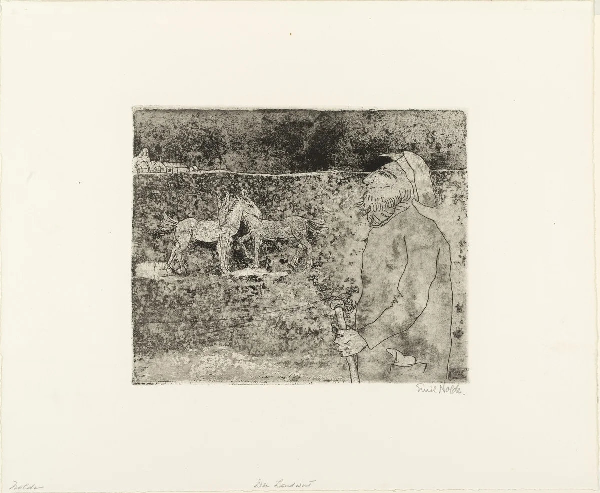 The Farmer (Der Landwirt) by Emil Nolde, print, 1918