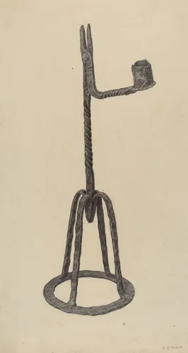 Rush and Candle Holder by Jack Staloff, index of american design, 1939