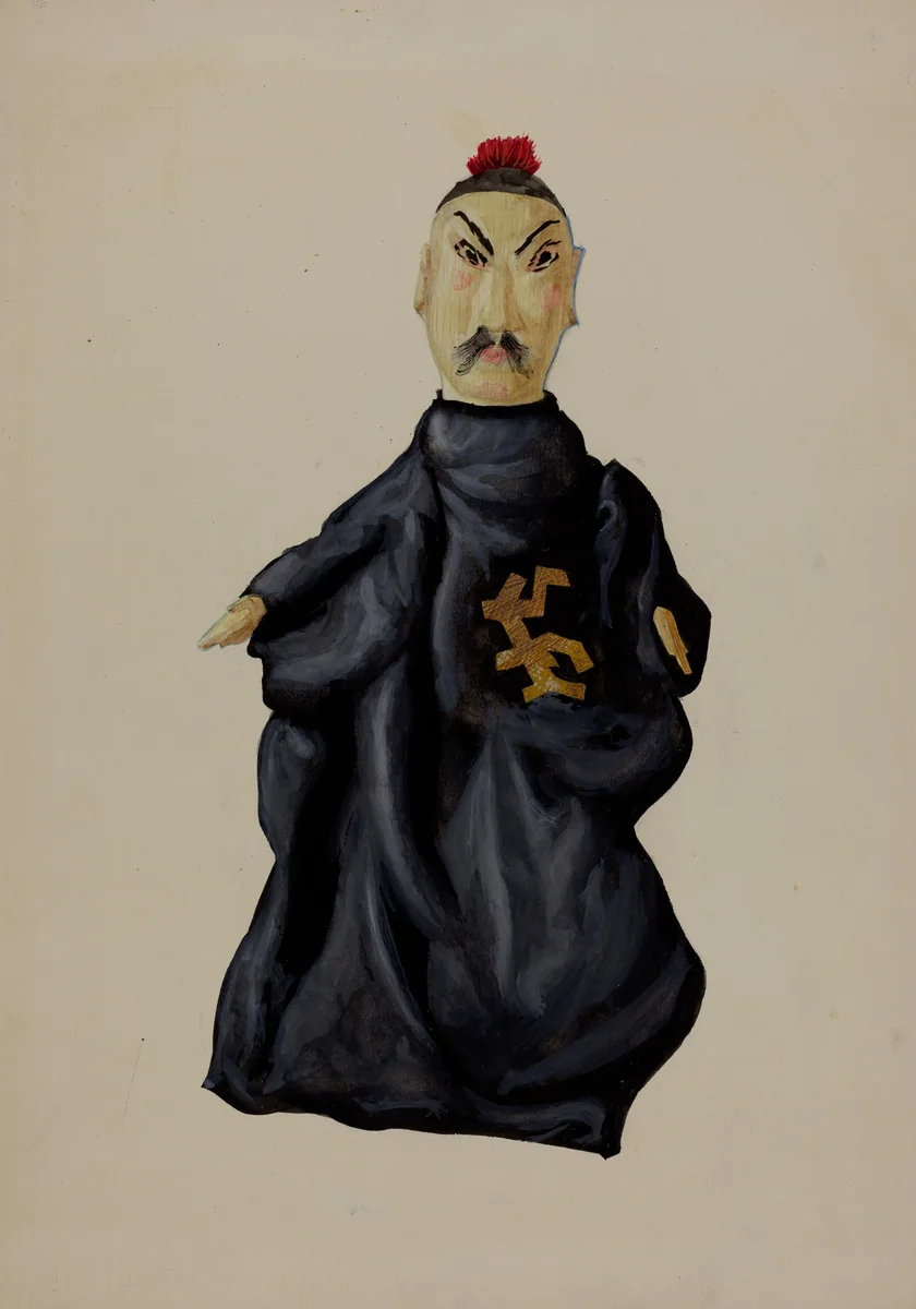 Hand Puppet - Chinaman by Joseph Shapiro, index of american design, 1936