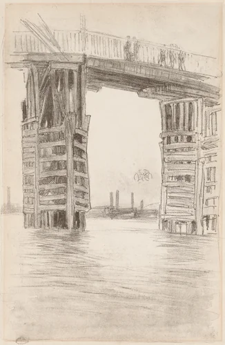 The Tall Bridge by James McNeill Whistler, print, 1878