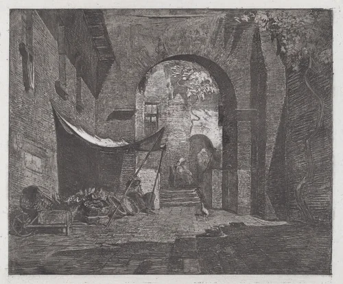 In Liguria by Antonio Fontanesi, print, 1852-1862