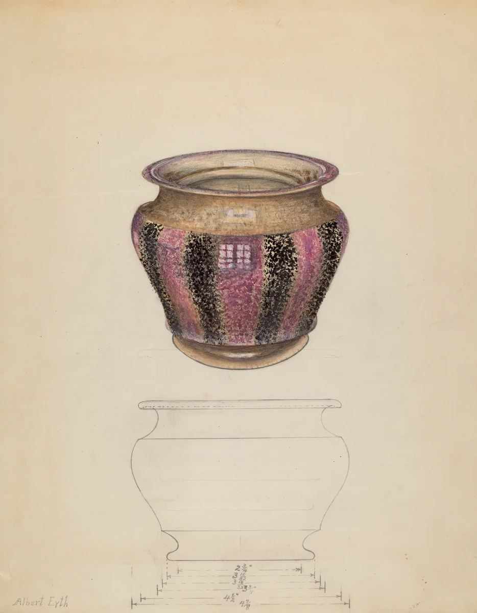 Sugar Bowl by Albert Eyth, index of american design, 1936