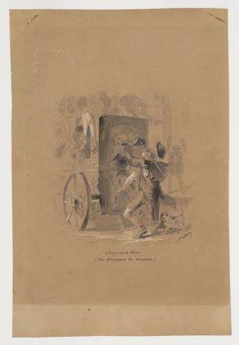The London Omnibus by Nadar, drawing, 1852-1863
