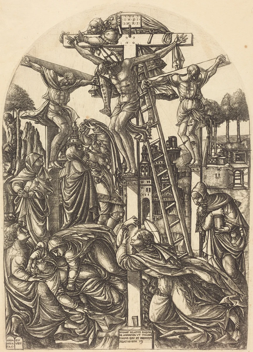 The Deposition by Jean Duvet, print, 1550