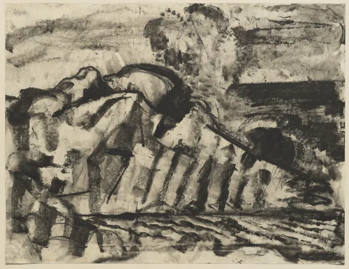 Rocks, Maine Coast by Maurice Sterne, drawing, 1916