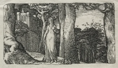 The Lady and the Rooks by Edward Calvert, print, 1829