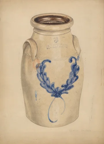 Crock by Eleanor Gausser, index of american design, 1935-1942