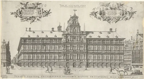 Stadhuis van Antwerpen by Cornelis de Hooghe, print, 1565