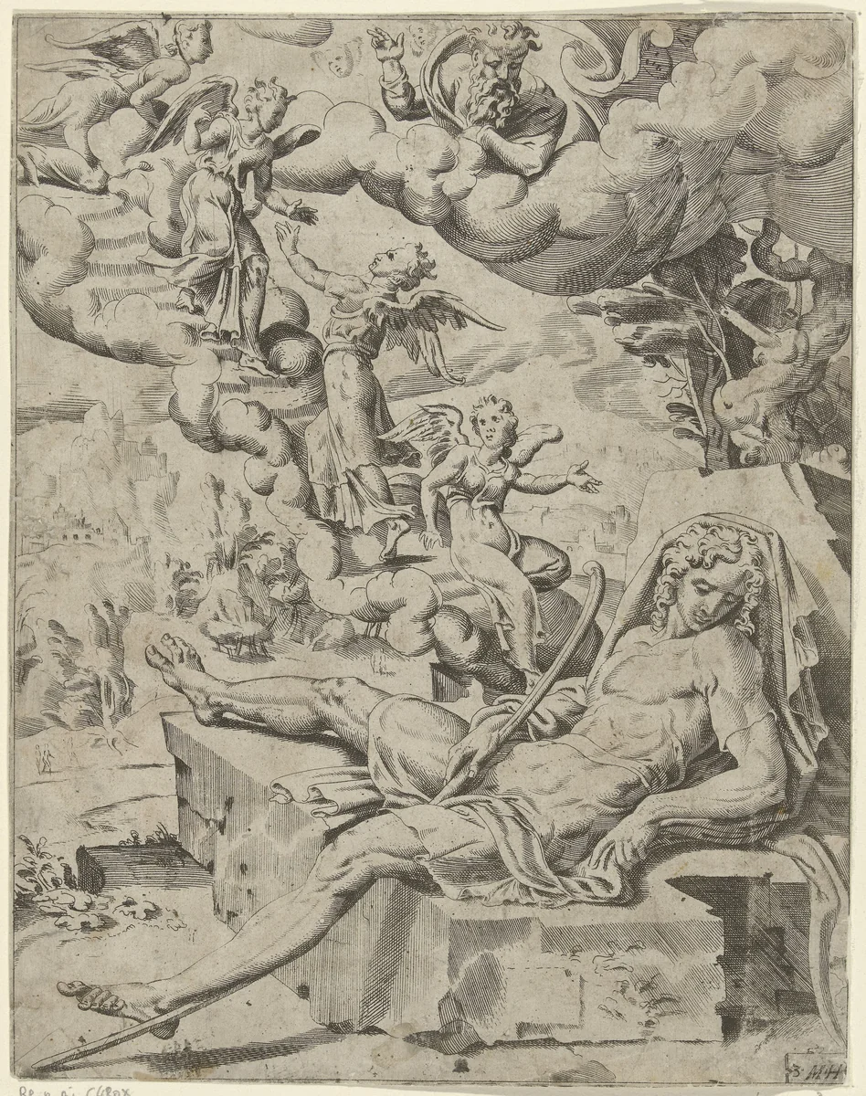 Jakobs ladder by Unknown, print, 1549