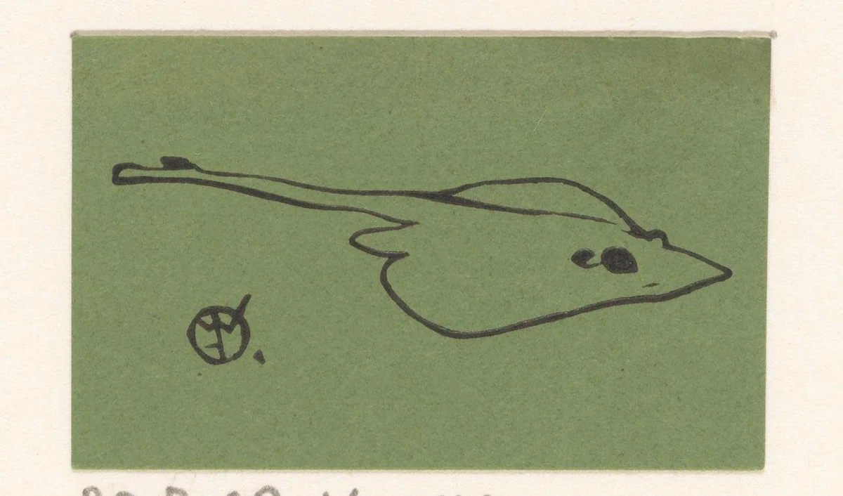 Vignet met rog by Gerrit Willem Dijsselhof, print, 1892