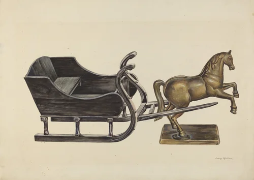 Toy Sleigh by James McLellan, index of american design, 1937