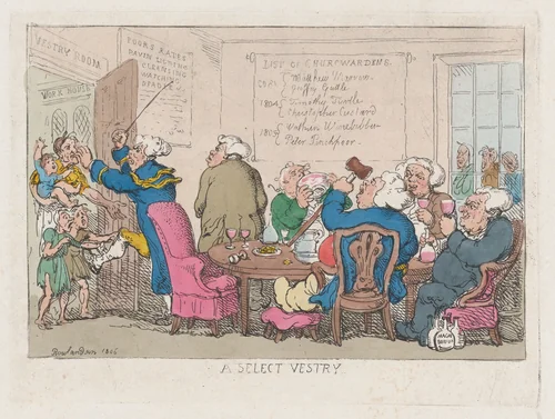 A Select Vestry by Thomas Rowlandson, print, 1806