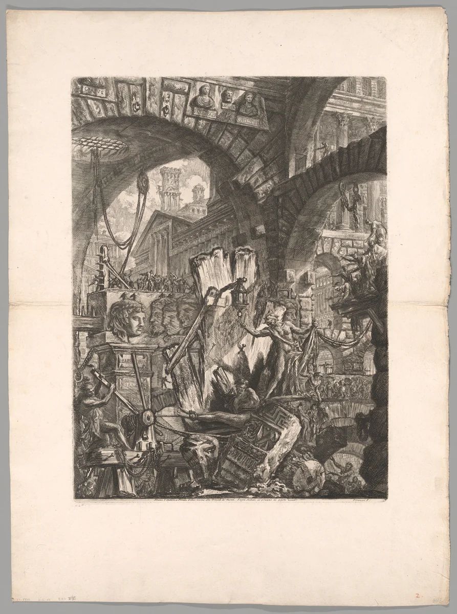 The Man on the Rack, plate 2 from Imaginary Prisons by Giovanni Battista Piranesi, print, 1761