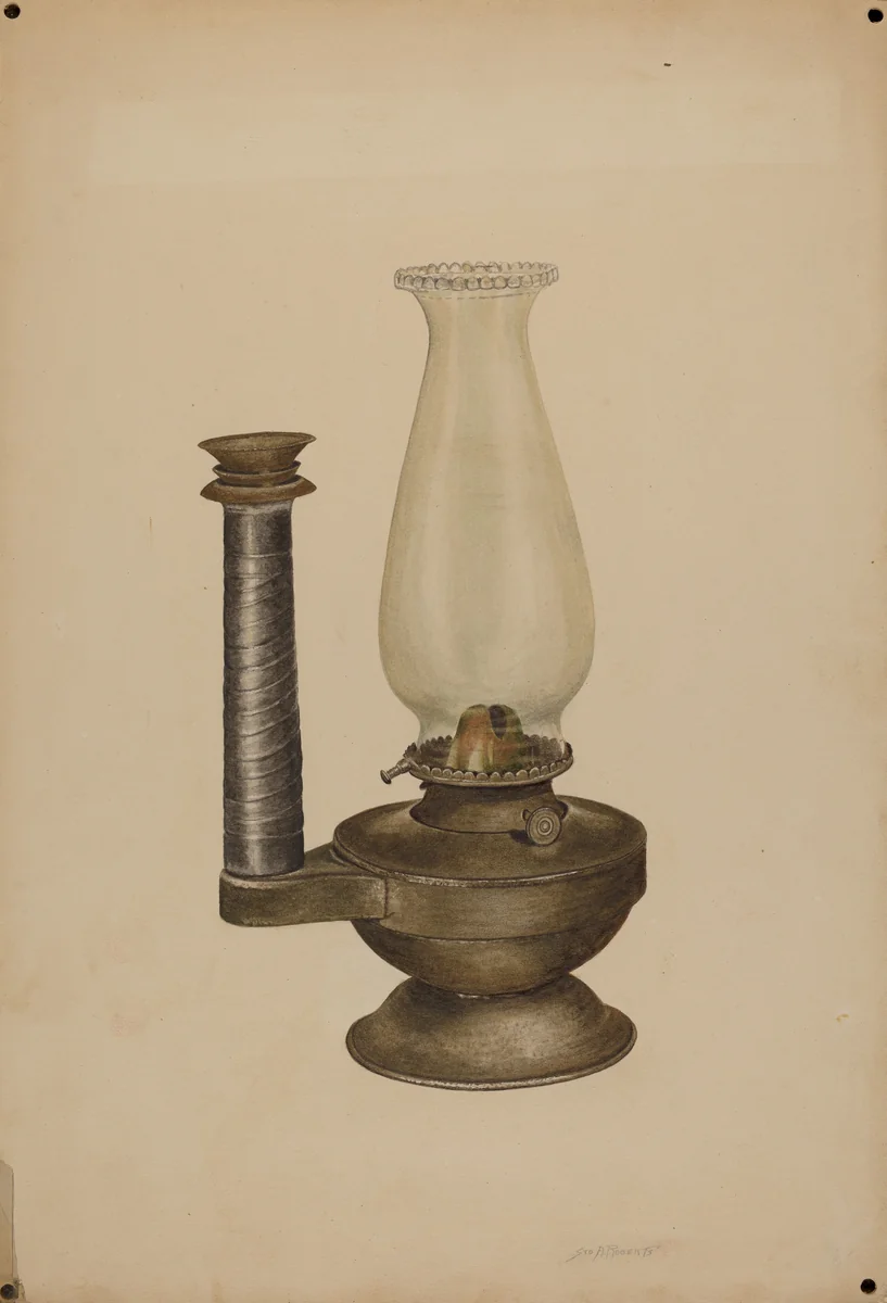 Combination Lamp/Candle Holder by Sydney Roberts, index of american design, 1940