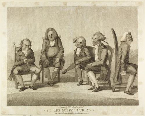 The Sulky Club by Henry William Bunbury, print, 1794