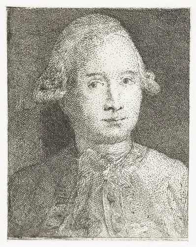 Portret van Giovanni Domenico Tiepolo by Giovanni Domenico Tiepolo, print, 1773-1774