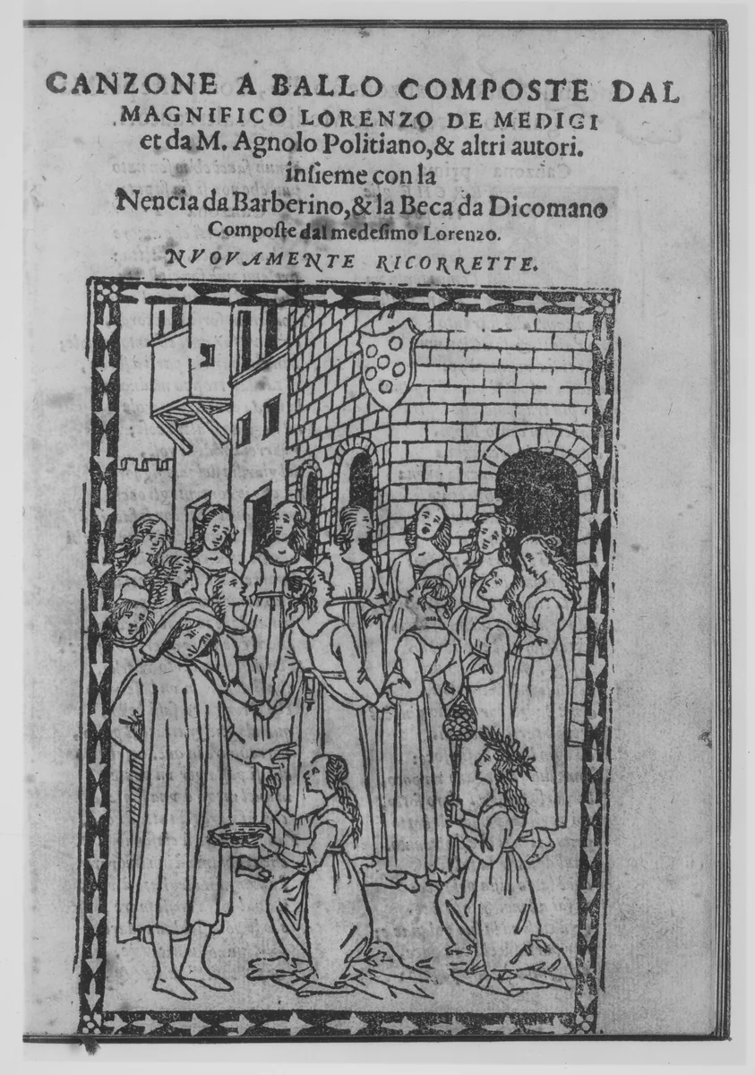 Canzone a ballo by Lorenzo de' Medici, book, 1568