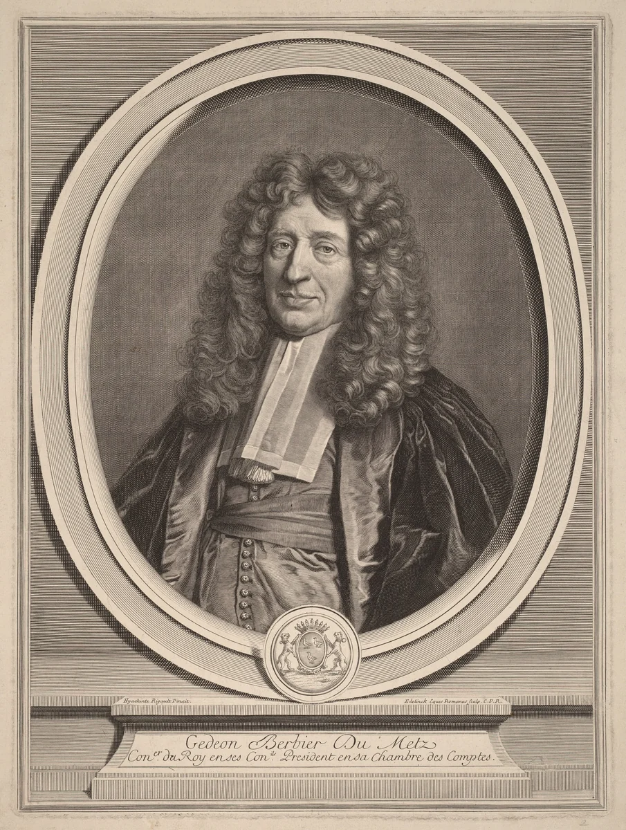 Gedeon Berbier-Du Metz by Gérard Edelinck
Hyacinthe Rigaud, print, 1640-1707