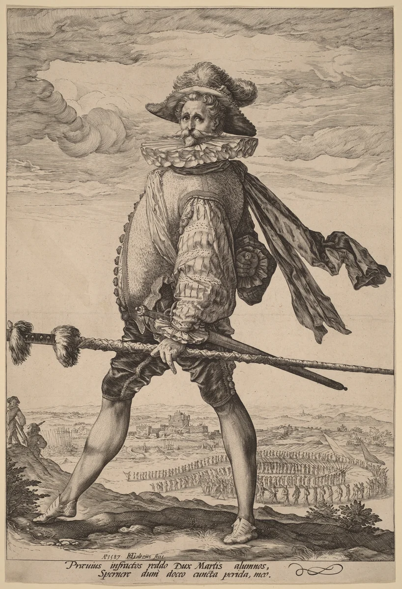 The Captain of the Infantry by Hendrick Goltzius, print, 1587