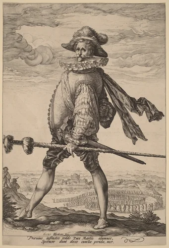 The Captain of the Infantry by Hendrick Goltzius, print, 1587