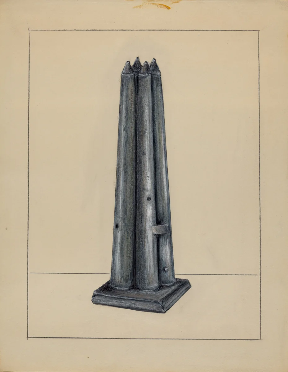 Candle Mold by Holger Hansen, index of american design, 1936