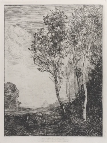 Souvenir of Italy (Souvenir d'Italie) by Camille Corot, print, 1866