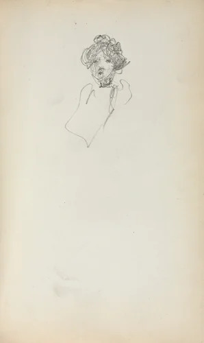 Italian Sketchbook: Head of a Woman (page 215) by Maurice Prendergast, book, 1898-1899